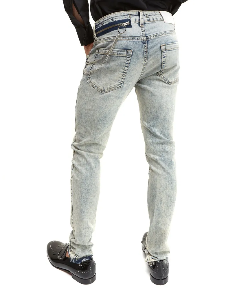 Men's Modern Grunge Skinny Fit Denim Jeans