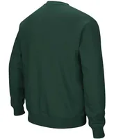 Men's Green Dartmouth Big Arch Logo Tackle Twill Pullover Sweatshirt