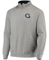 Men's Heather Gray Georgetown Hoyas Tortugas Logo Quarter-Zip Jacket