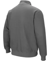 Men's Charcoal Ole Miss Rebels Tortugas Logo Quarter-Zip Jacket