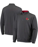 Men's Charcoal Louisville Cardinals Tortugas Logo Quarter-Zip Jacket