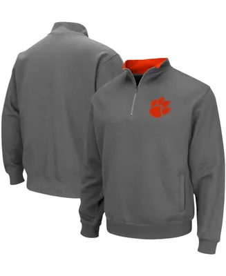 Men's Charcoal Clemson Tigers Tortugas Logo Quarter-Zip Pullover Jacket