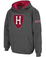 Big Boys Charcoal Harvard Crimson Logo Pullover Hoodie