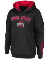 Women's Black Ohio State Buckeyes Arch Logo 1 Pullover Hoodie