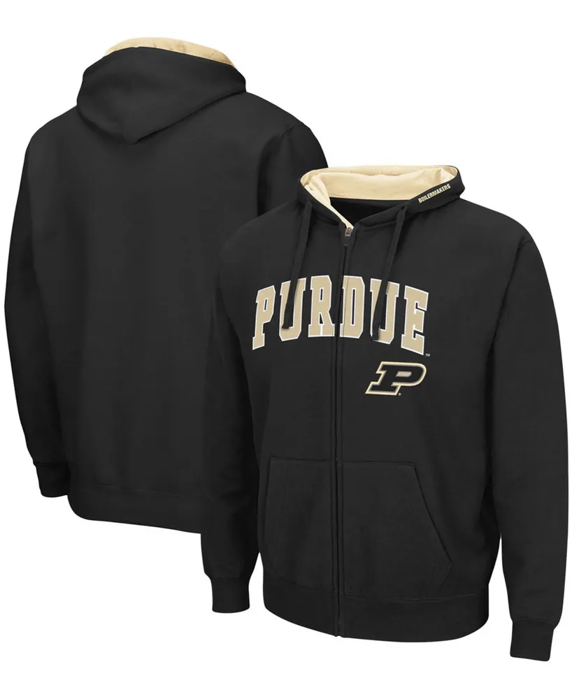 Men's Black Purdue Boilermakers Arch Logo 3.0 Full-Zip Hoodie