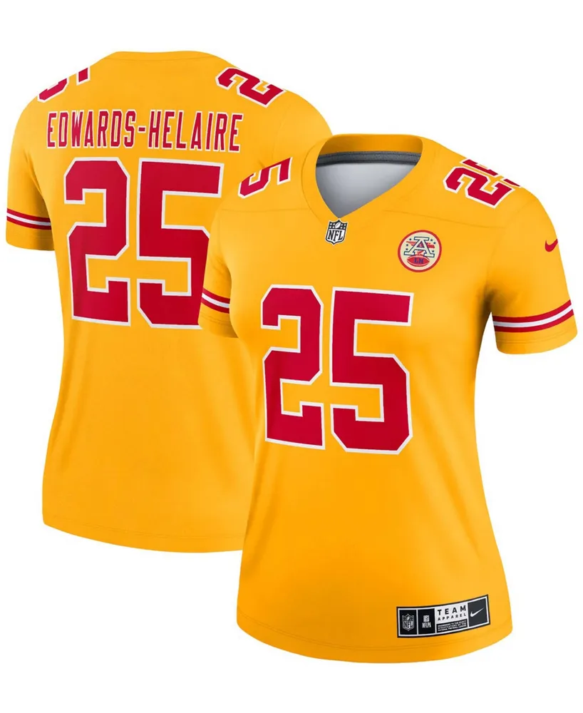 Women's Clyde Edwards-Helaire Gold-Tone Kansas City Chiefs Inverted Legend Jersey - Gold