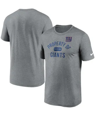 Men's Heather Charcoal New York Giants Property Of Legend Performance T-shirt