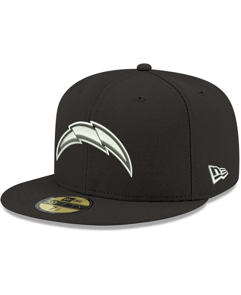 Men's Black Los Angeles Chargers B-Dub Logo 59Fifty Fitted Hat