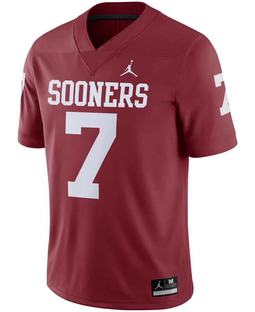 Men's 7 Crimson Oklahoma Sooners Team Game Jersey