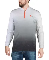 Men's Gray Miami Hurricanes Magic Team Logo Quarter-Zip Jacket