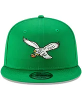 Men's Kelly Green Philadelphia Eagles Throwback 9Fifty Adjustable Snapback Hat