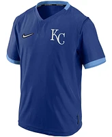 Men's Royal, Light Blue Kansas City Royals Authentic Collection Short Sleeve Hot Pullover Jacket