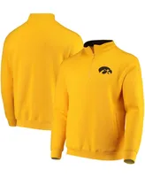 Men's Gold-Tone Iowa Hawkeyes Tortugas Logo Quarter-Zip Jacket