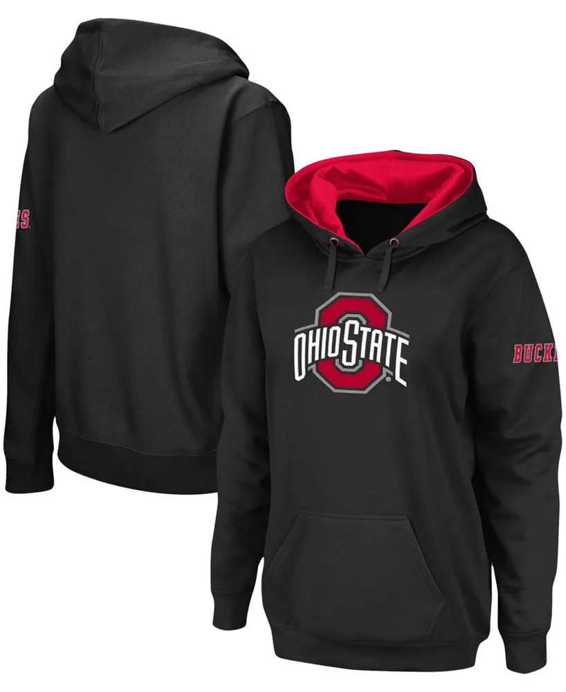 Women's Black Ohio State Buckeyes Big Logo Pullover Hoodie