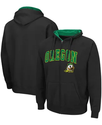 Men's Black Oregon Ducks Arch Logo 3.0 Full-Zip Hoodie