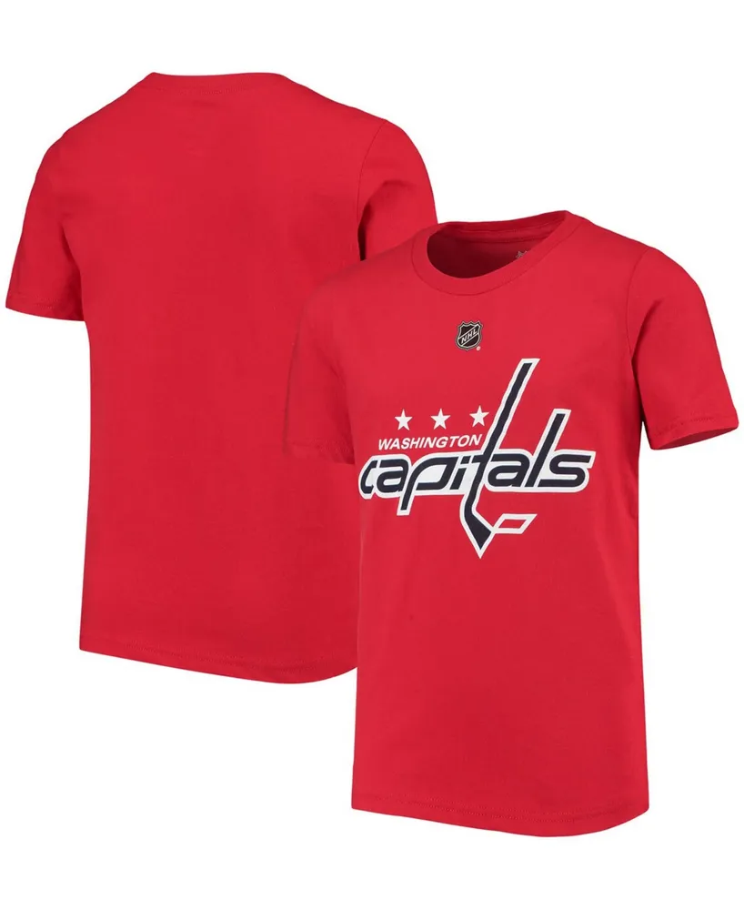 Big Boys Red Washington Capitals Primary Logo T-shirt