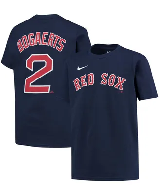 Big Boys Xander Bogaerts Navy Boston Red Sox Player Name and Number T-shirt