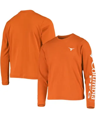 Big Boys Texas Orange Longhorns Pfg Terminal Tackle Long Sleeve Omni-Shade T-shirt