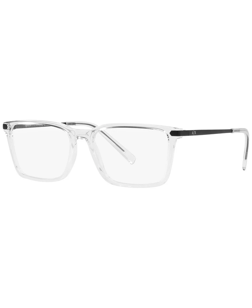 A|X Armani Exchange Men's Rectangle Eyeglasses, AX3077