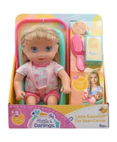 Little Darlings Little Sweeties Car Seat with Baby Doll Play Set, 5 Piece