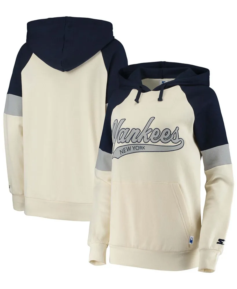 Women's Pro Standard Cream New York Yankees Roses Pullover Hoodie