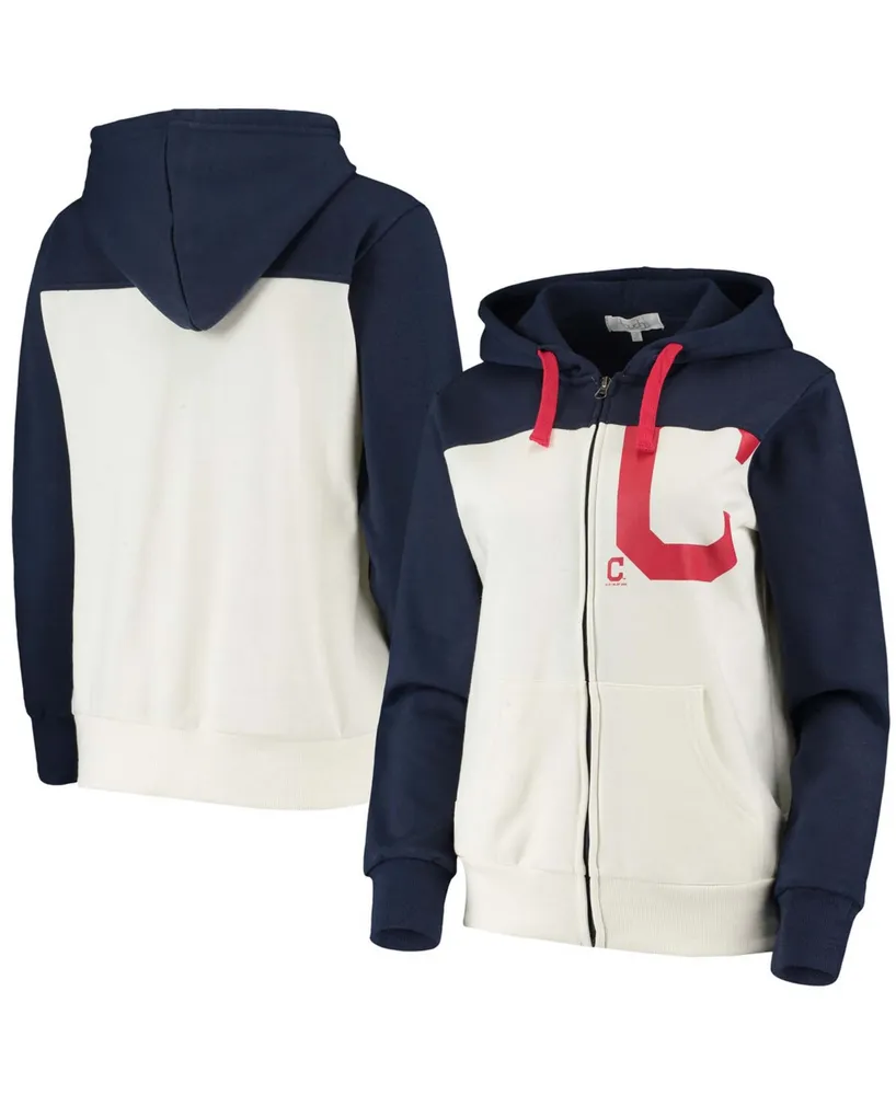 Women's Navy Cleveland Full-Zip Sweatshirt