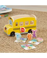 Melissa and Doug Blues Clues You Pull-Back School Bus Play Set, 9 Piece