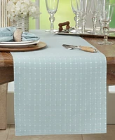 Saro Lifestyle Table Runner with Stitched Line Design, 54" x 16"