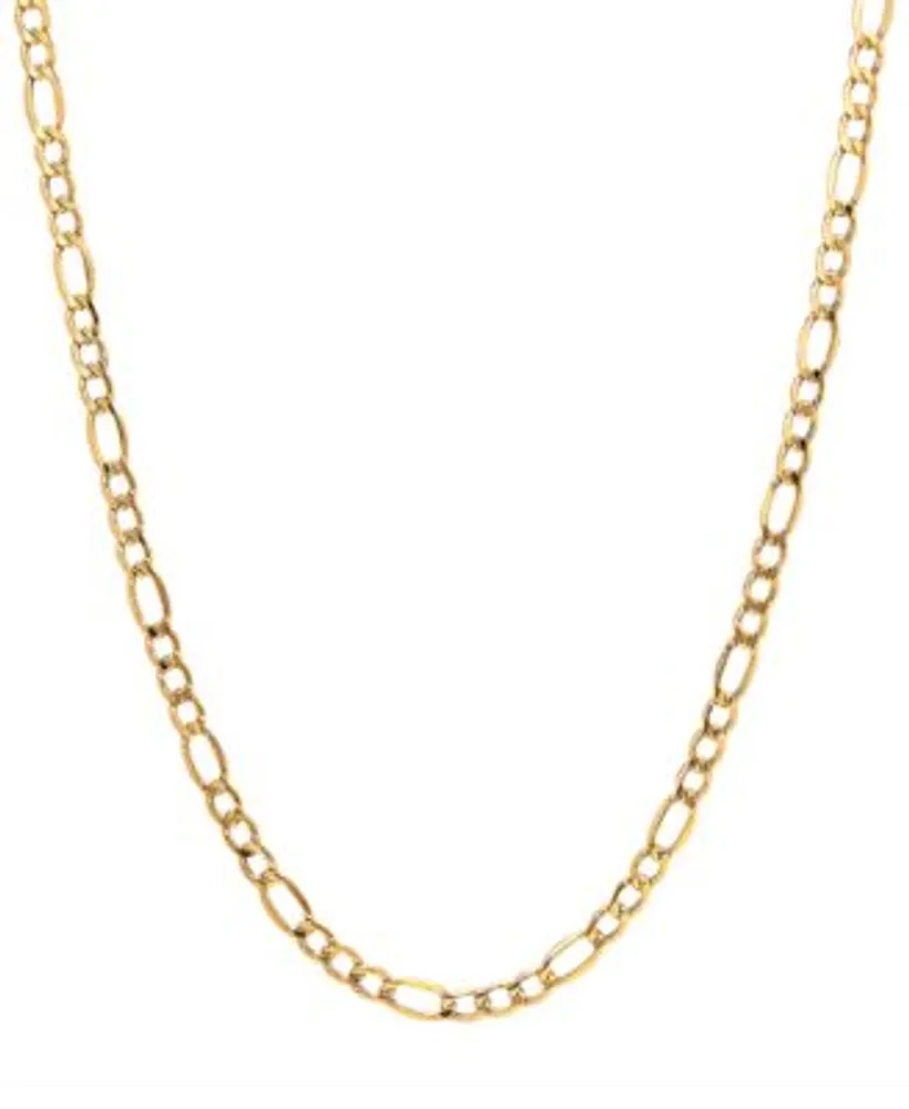 Italian Gold Figaro Link Chain 5 3 4mm Necklace Collection In 14k Gold