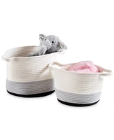 Honey Can Do Nesting Cotton Rope Storage Baskets, Set of 2