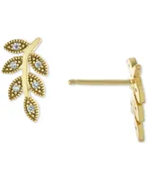 Giani Bernini Cubic Zirconia Leaf Stud Earrings, Created for Macy's