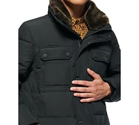 Marc New York Men's Godwin Quilted Trucker Jacket with Removable Faux-Fur Trim