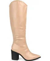 Journee Collection Women's Daria Wide Calf Cowboy Knee High Boots