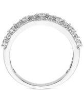 Diamond Triple Row Band (1/2 ct. t.w.) in 14k White Gold