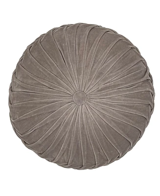 Mod Lifestyles Button Tufted Velvet Decorative Pillow, 16" Round
