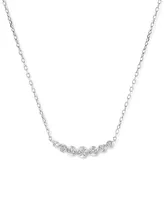 Diamond Graduated Collar Necklace (1/4 ct. t.w.) 14k White or Yellow Gold, 16" + 2" extender