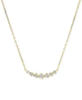 Diamond Graduated Collar Necklace (1/4 ct. t.w.) in 14k White or Yellow Gold, 16" + 2" extender