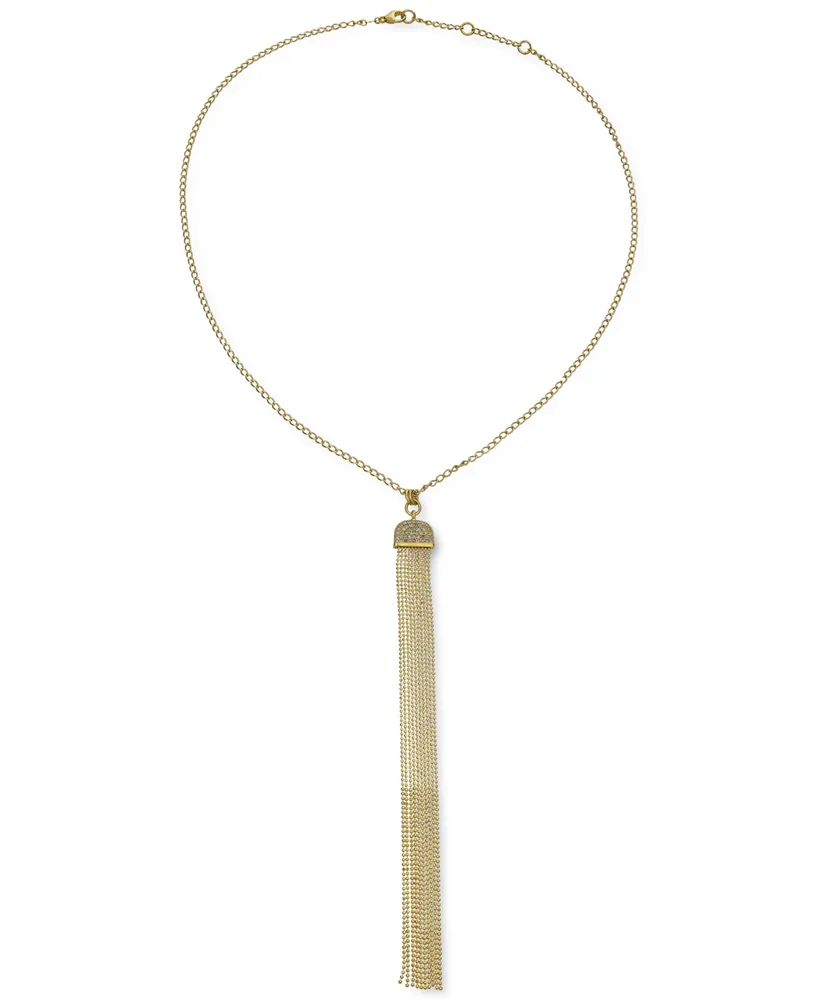 Diamond Tassel Necklace (1/2 ct. t.w.) in 14k Gold over Sterling Silver
