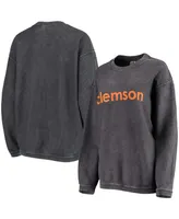 Women's Charcoal Clemson Tigers Corded Pullover Sweatshirt