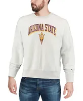 Men's Heathered Gray Arizona State Sun Devils Arch Over Logo Reverse Weave Pullover Sweatshirt