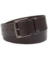 Calvin Klein Jeans Men's Leather Belt with Keeper Ring