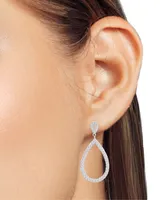 Diamond Teardrop Drop Earrings (1/2 ct. t.w.) in Sterling Silver