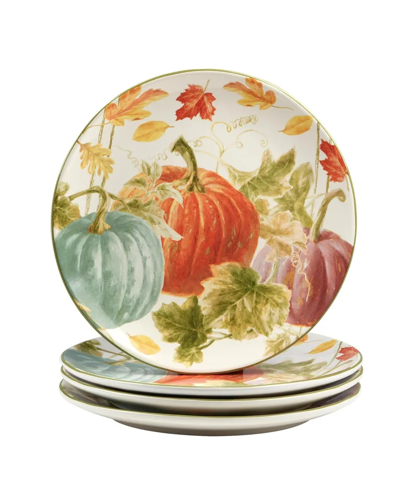 Certified International Autumn Harvest Dinner Plate, Set of 4