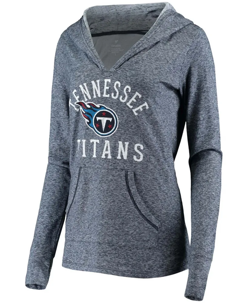 Women's Navy Tennessee Titans Doubleface Slub Pullover Hoodie