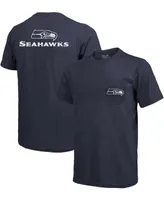 Seattle Seahawks Tri-Blend Pocket T-shirt - College Navy