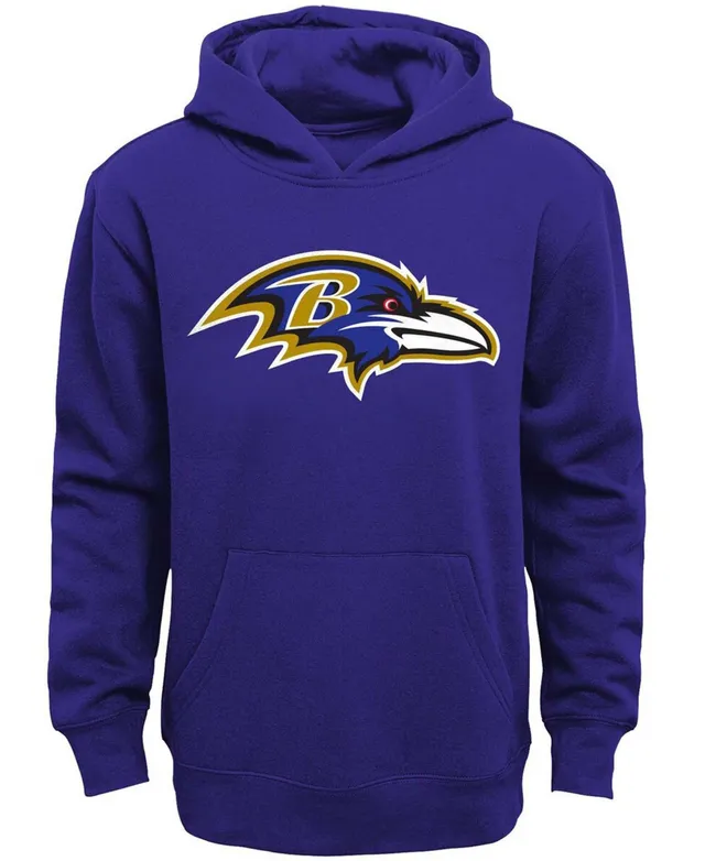 Outerstuff Baltimore Ravens Youth Primary Logo Fleece Hoodie Sweatshirt - Purple Size: Small