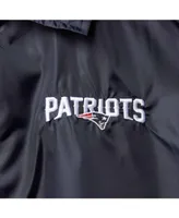 Men's Navy New England Patriots Coaches Classic Raglan Full-Snap Windbreaker Jacket