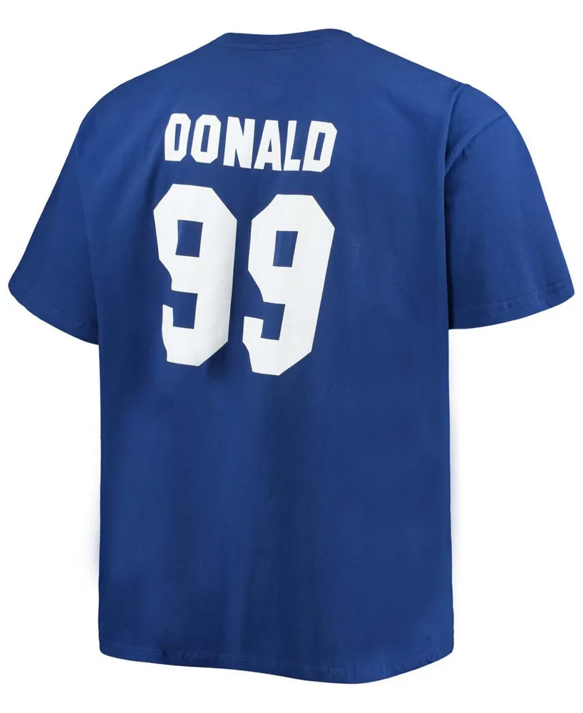 Men's Big and Tall Aaron Donald Royal Los Angeles Rams Player Name Number T-shirt