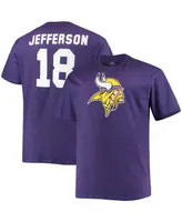 Men's Big and Tall Justin Jefferson Purple Minnesota Vikings Player Name Number T-shirt