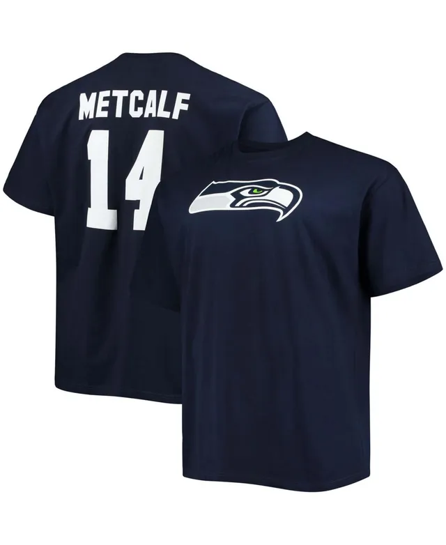 Men's Fanatics Branded DK Metcalf College Navy Seattle Seahawks Hashmark  Name & Number V-Neck T-Shirt